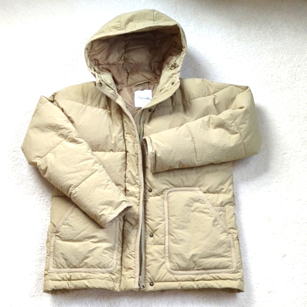Madewell Holland Puffer Jacket Khaki Green